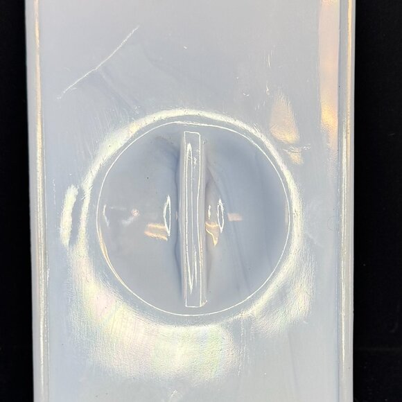 Vtg Jeannette Delphite blue Rectangular Refrigerator Dish With Lid MCM - 1463 - Picture 9 of 14